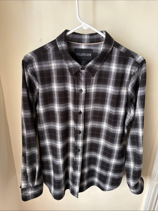 Wildfang Tops - Wildfang Black & White Plaid Button-Down Shirt